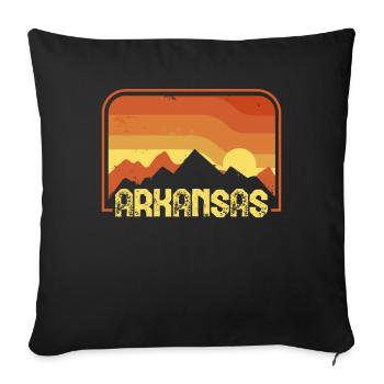Arkansas - Sofa pillowcase 17,3'' x 17,3'' (45 x 45 cm) - black - Front