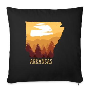 Arkansas - Sofa pillowcase 17,3'' x 17,3'' (45 x 45 cm) - black - Front