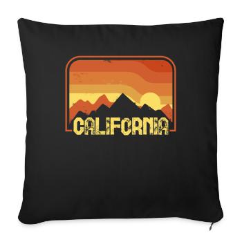 Californie - Housse de coussin décorative 45 x 45 cm - noir - Devant