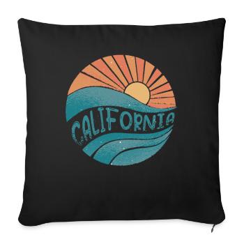 Californie - Housse de coussin décorative 45 x 45 cm - noir - Devant