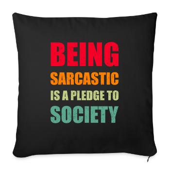 Black humor - Sofa pillowcase 17,3'' x 17,3'' (45 x 45 cm) - black - Front
