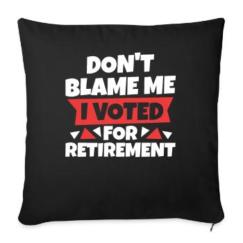 Pensioner Pension Funny - Sofa pillowcase 17,3'' x 17,3'' (45 x 45 cm) - black - Front