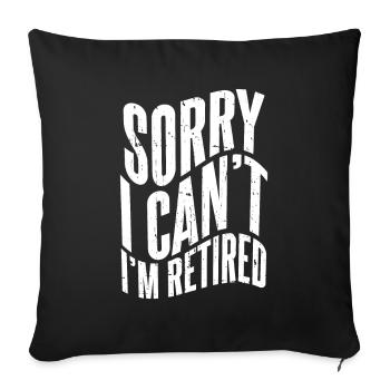 Pensioner pension funny - Sofa pillowcase 17,3'' x 17,3'' (45 x 45 cm) - black - Front