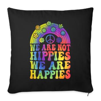 Paix Gentillesse - Housse de coussin décorative 45 x 45 cm - noir - Devant