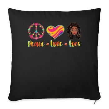 Hippie Dreadlocks Rasta - Sofakissenbezug 45 x 45 cm - Schwarz - Vorne