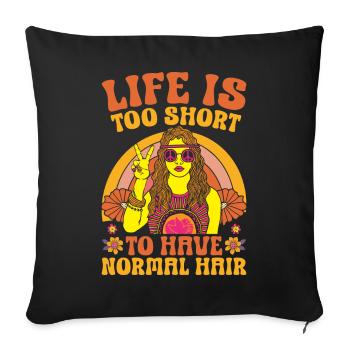 Hippie Dreadlocks Rasta - Sofakissenbezug 45 x 45 cm - Schwarz - Vorne