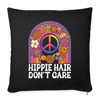 Dreadlocks Rasta Lustig Hippie - Sofakissenbezug 45 x 45 cm - Schwarz - Vorne
