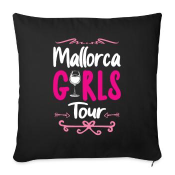 Majorque Girls Tour - Housse de coussin décorative 45 x 45 cm - noir - Devant