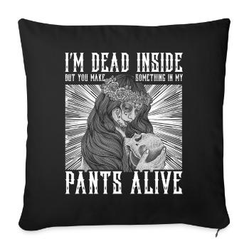 Funny Gothic Goth - Sofa pillowcase 17,3'' x 17,3'' (45 x 45 cm) - black - Front