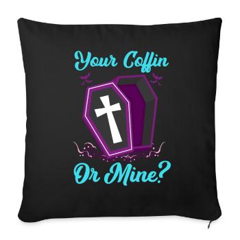 Funny Gothic Goth - Sofa pillowcase 17,3'' x 17,3'' (45 x 45 cm) - black - Front