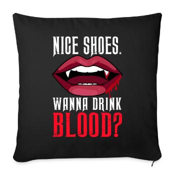Drôle de gothique - Housse de coussin décorative 45 x 45 cm - noir - Devant