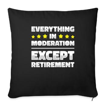 Pensioner pension moderate - Sofa pillowcase 17,3'' x 17,3'' (45 x 45 cm) - black - Front