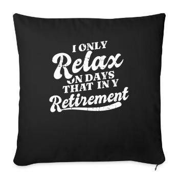 Pensioner pension funny - Sofa pillowcase 17,3'' x 17,3'' (45 x 45 cm) - black - Front