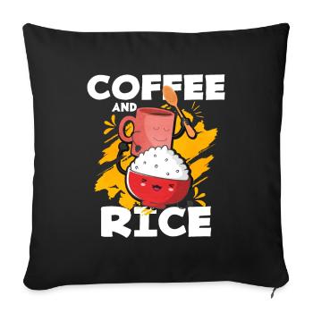 Rice - Sofa pillowcase 17,3'' x 17,3'' (45 x 45 cm) - black - Front