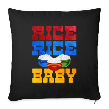 Rice - Sofa pillowcase 17,3'' x 17,3'' (45 x 45 cm) - black - Front