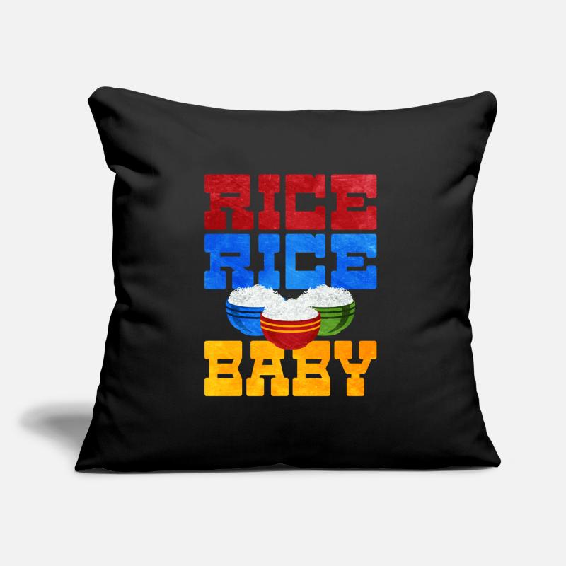 Riz Housse de coussin décorative 45 x 45 cm