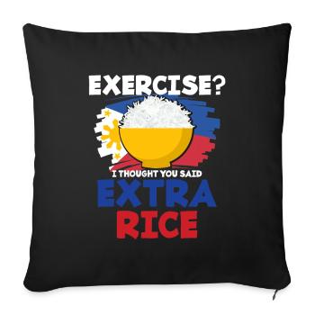Rice - Sofa pillowcase 17,3'' x 17,3'' (45 x 45 cm) - black - Front