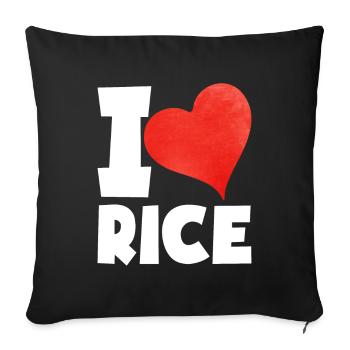 Rice - Sofa pillowcase 17,3'' x 17,3'' (45 x 45 cm) - black - Front