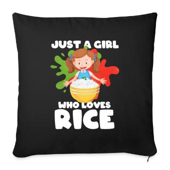 Rice - Sofa pillowcase 17,3'' x 17,3'' (45 x 45 cm) - black - Front