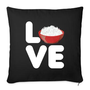 Rice - Sofa pillowcase 17,3'' x 17,3'' (45 x 45 cm) - black - Front