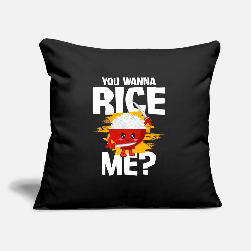 Riz Housse de coussin décorative 45 x 45 cm