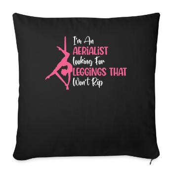 Soie aérienne - Housse de coussin décorative 45 x 45 cm - noir - Devant