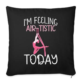 Aerial Silk Aerialist - Sofa pillowcase 17,3'' x 17,3'' (45 x 45 cm) - black - Front
