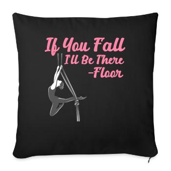 Aerialist - Sofa pillowcase 17,3'' x 17,3'' (45 x 45 cm) - black - Front