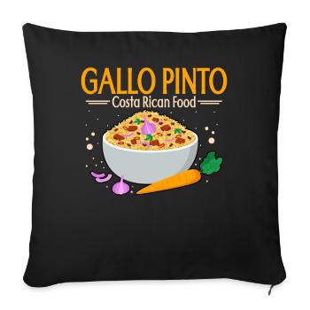 Gallo Pinto Costa Rican Food Rice Dishes - Sofa pillowcase 17,3'' x 17,3'' (45 x 45 cm) - black - Front