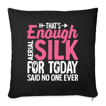 Aerialist - Sofa pillowcase 17,3'' x 17,3'' (45 x 45 cm) - black - Front