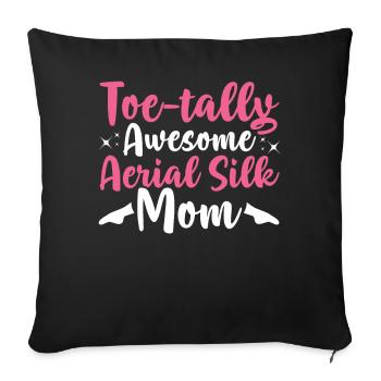 Aerialist - Sofa pillowcase 17,3'' x 17,3'' (45 x 45 cm) - black - Front