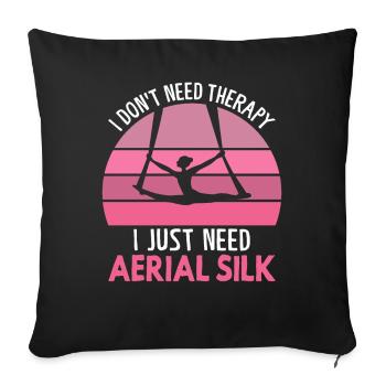 Aerialist - Sofa pillowcase 17,3'' x 17,3'' (45 x 45 cm) - black - Front
