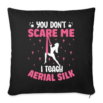Aerialist - Sofa pillowcase 17,3'' x 17,3'' (45 x 45 cm) - black - Front