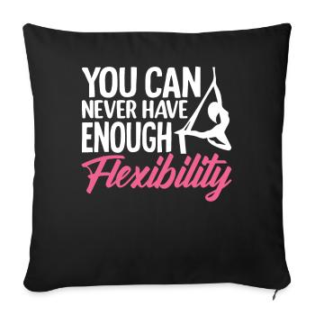 Acrobate de soie aérienne - Housse de coussin décorative 45 x 45 cm - noir - Devant