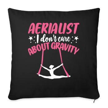 Soie aérienne - Housse de coussin décorative 45 x 45 cm - noir - Devant