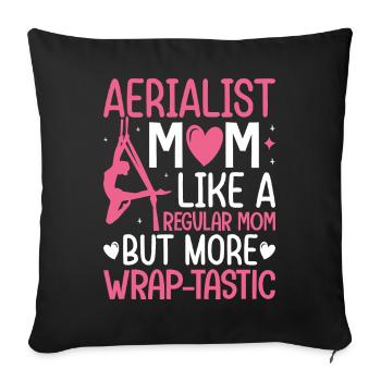 Soie aérienne - Housse de coussin décorative 45 x 45 cm - noir - Devant