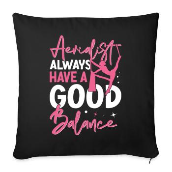 Soie aérienne - Housse de coussin décorative 45 x 45 cm - noir - Devant