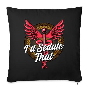 Anesthesiologist Anesthesiology - Sofa pillowcase 17,3'' x 17,3'' (45 x 45 cm) - black - Front