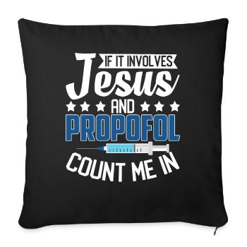 Anaesthetist - Sofa pillowcase 17,3'' x 17,3'' (45 x 45 cm) - black - Front