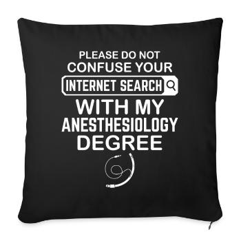 Anaesthetist - Sofa pillowcase 17,3'' x 17,3'' (45 x 45 cm) - black - Front