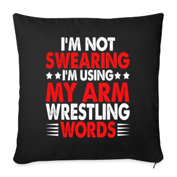 Arm wrestler - Sofa pillowcase 17,3'' x 17,3'' (45 x 45 cm) - black - Front