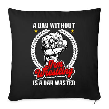 Arm wrestler - Sofa pillowcase 17,3'' x 17,3'' (45 x 45 cm) - black - Front