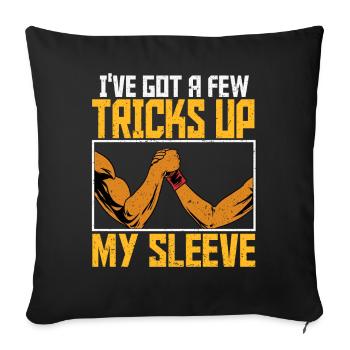 Arm wrestling arm wrestler - Sofa pillowcase 17,3'' x 17,3'' (45 x 45 cm) - black - Front