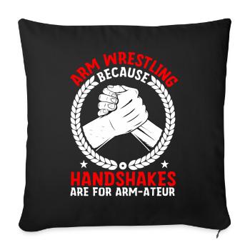 Arm wrestler - Sofa pillowcase 17,3'' x 17,3'' (45 x 45 cm) - black - Front