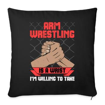 Arm wrestler - Sofa pillowcase 17,3'' x 17,3'' (45 x 45 cm) - black - Front