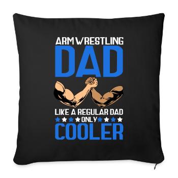 Arm wrestler - Sofa pillowcase 17,3'' x 17,3'' (45 x 45 cm) - black - Front