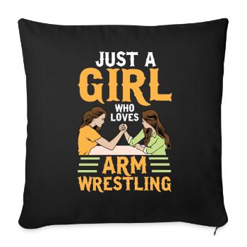 Arm wrestler - Sofa pillowcase 17,3'' x 17,3'' (45 x 45 cm) - black - Front