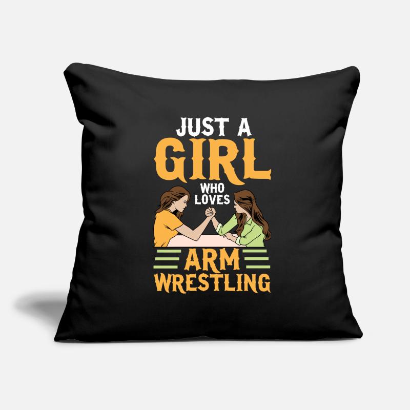 Bras de fer Housse de coussin décorative 45 x 45 cm