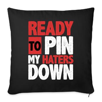 Arm wrestling arm wrestler - Sofa pillowcase 17,3'' x 17,3'' (45 x 45 cm) - black - Front