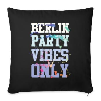Berlin Party Vibes - Housse de coussin décorative 45 x 45 cm - noir - Devant